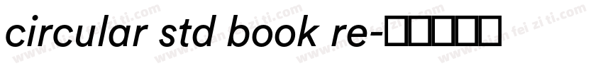 circular std book re字体转换